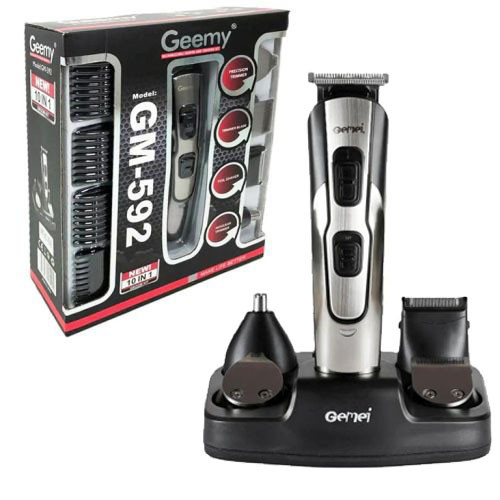 Машинка тример для стрижки волосся Gemei GM 592 10 в 1, тример акумуляторний