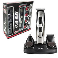 Машинка тример для стрижки волосся Gemei GM 592 10 в 1, тример акумуляторний