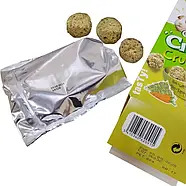 Versele-Laga Crispy Crunchies Hay+Carrot Кранчі печиво з сіна ласощі для кроликів гризунів 75 г, фото 2