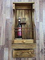 Винна полиця для пляшок дерев'яна. Унікальний дизайн