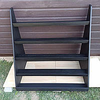 Полиця гірка дерев'яна чорна