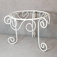 Підставка під страву з металу DecorArt Wire "180" 18x20 см біла. Предмети для сервірування металеві