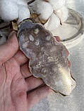 Агат квітковий натуральний зріз агата камінь агат натуральний . Індія, фото 2