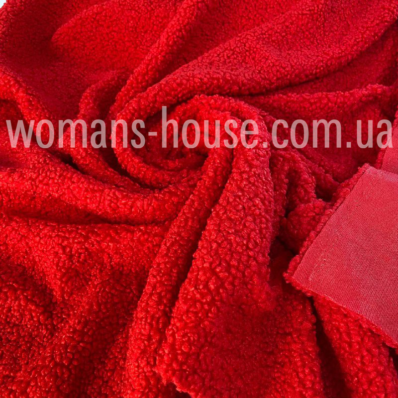 Штучне хутро баранчик 350 г/м2 Червоний, фото 1