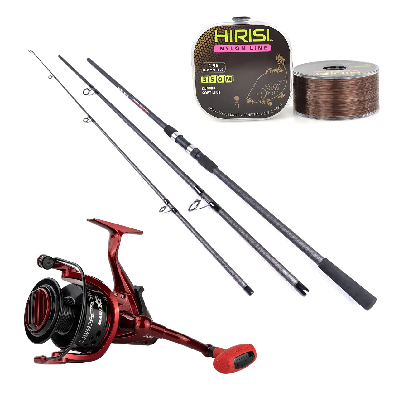 Готовий карповий набір Weida Carp 3.30 м + MARLINE SOLID 6000