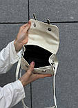 Жіноча біла молочна сумка 9648 крос-боді, фото 8