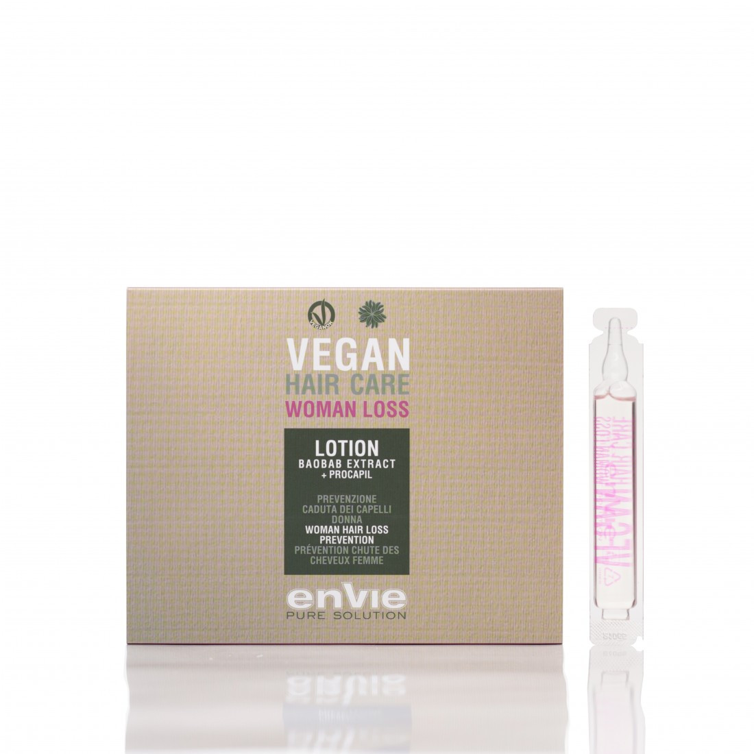 Лосьйон в ампулах лікувальний проти випадіння Woman Loss Envie Vegan New, 10 мл*10 Ампул (EN858)