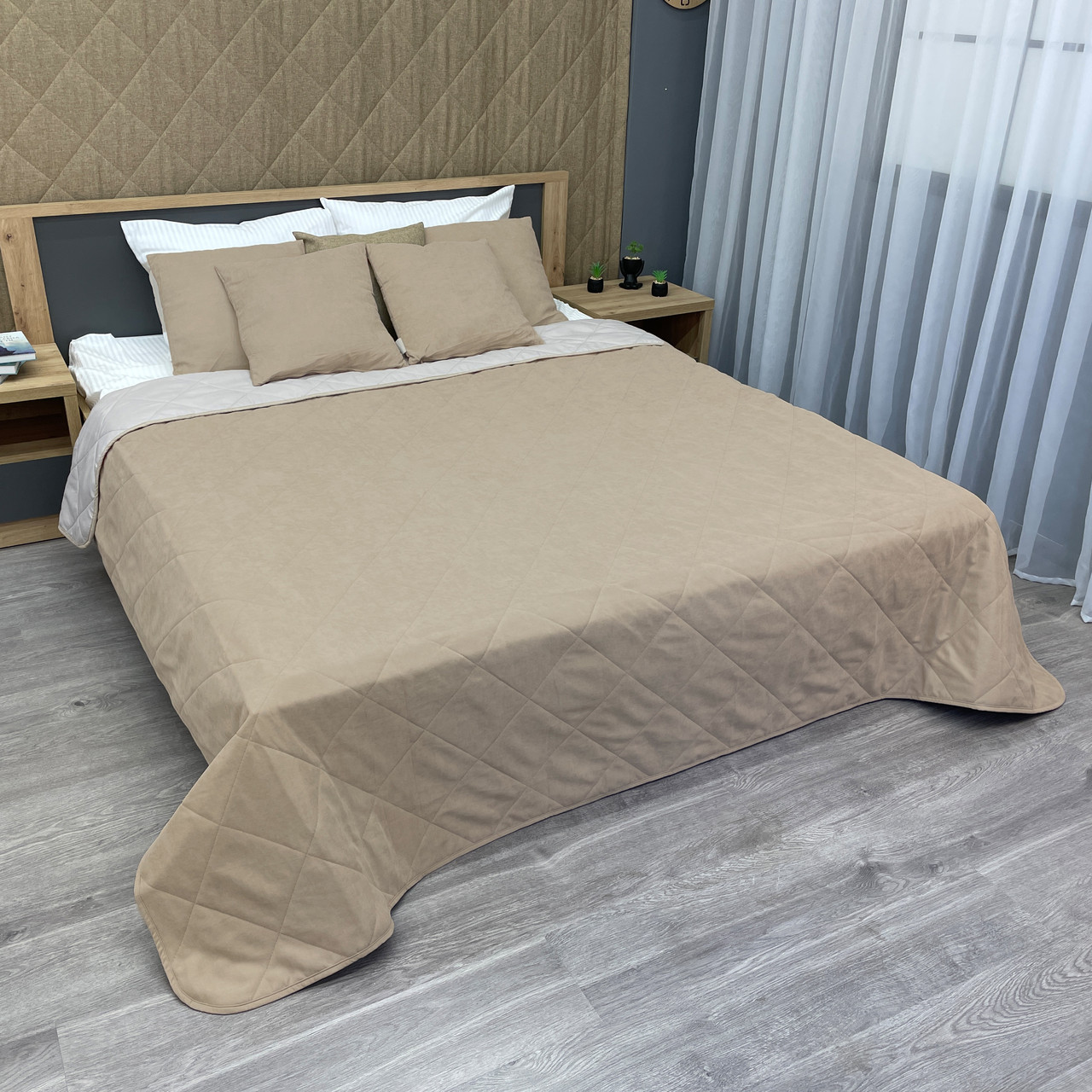 Покривало декоративне Decorator Sparta Diamond колір бежевий