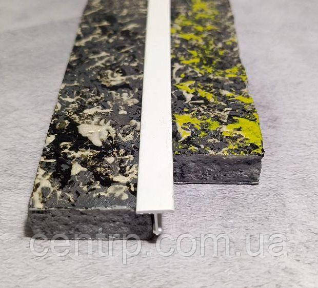 Т-подібний профіль для плитки АТ-.10 Ширина 10 мм. L-2,7 м. Білий, фото 1