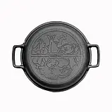 Каструля чавунна Brizoll 4 л з кришкою-сковородою, фото 5