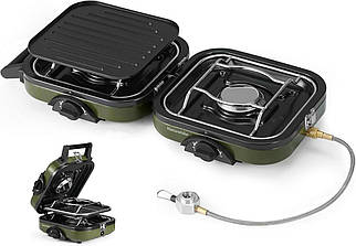 Подвійний газовий пальник-гриль Naturehike NH22RJ003 (Green)