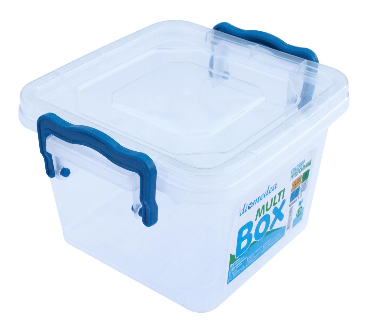 Пластиковий харчовий контейнер із засувками 1.2 літра А-12 (Diomedea) 15,5*14*9,5 см