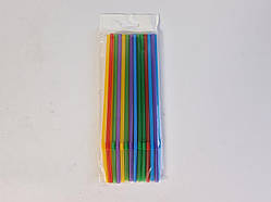 Трубочка для коктейлів кольорова (25 шт.) ТМ "Супер торба" (1 пачка)