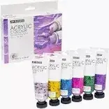 Фарби акрил. 6 кол.75 мл. Art Rangers FEA0675-G  Acryliс Glitter