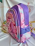 Рюкзак портфель до школи дівчинці з Єдинорогом 2-6 клас, фото 4