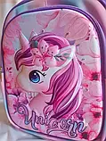 Рюкзак портфель до школи дівчинці з Єдинорогом 2-6 клас, фото 3