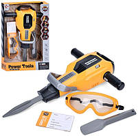 Набір інструментів T 024 L4 Відбійний молоток, звук, світло, насадка, окуляри, візитка, на батарейках, у коробці