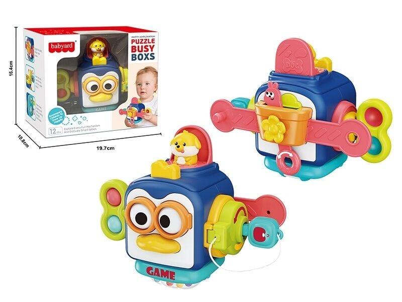 Розвивальний куб BY 205 поп-іт, пальчикові ігри, тріскачка, пискавка, ключик із замочком, застібка