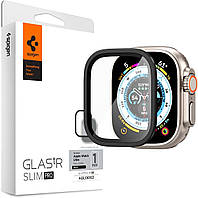 Захисне скло Spigen для Apple Watch Ultra (49mm) - Glas.tR Slim Pro (1шт), Black (AGL06163)