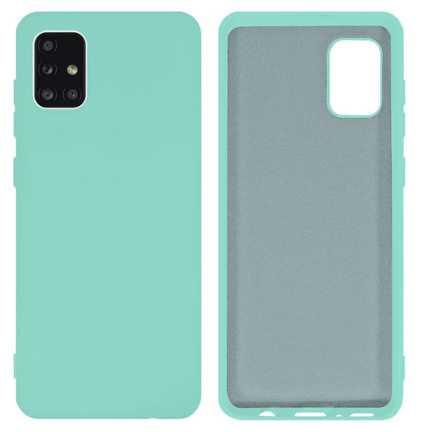 Чохол Silicone case Camera Protective для Samsung M31S (02) бірюза Sea blue