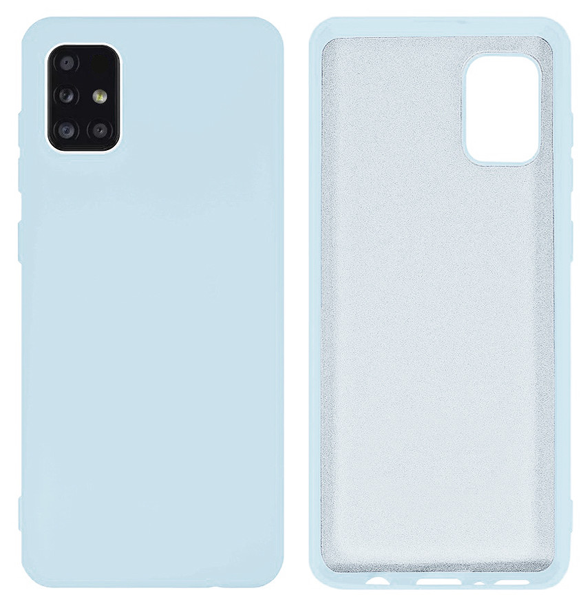 Чохол Silicone case Camera Protective для Samsung M31S (11) блакитний Lilac Cream