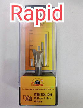 Фреза ГЛОБУС 1006 D16 d8 L16 пазова ластівчин хвіст