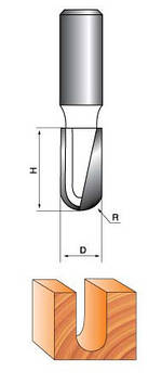 Фреза ГЛОБУС 1012 D20 d12 L120 h40 пазова галтельна