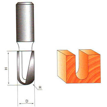 Фреза ГЛОБУС 1012 d12 D18 h40 L120 пазова галтельна