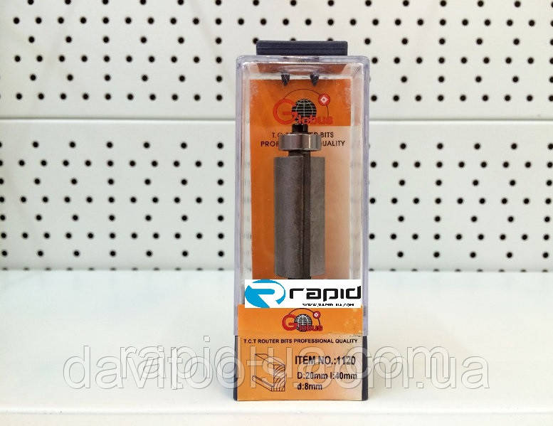 Фреза ГЛОБУС 1120 D20 d8 h40 кромочная пряма