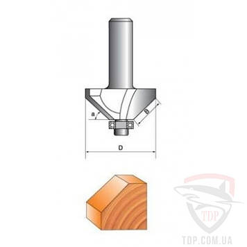 Кромочная Фреза конусна d12 D50 h24,8 Глобус 1022
