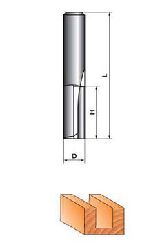 Фреза ГЛОБУС 1000 D6 d8 L58 h20 пазова пряма