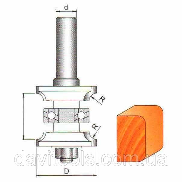 Фреза ГЛОБУС 3517set D20 d8 h20 R2 комбінована рамкова