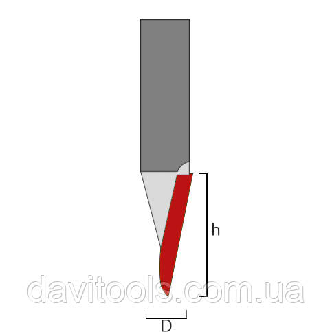 Фреза ГЛОБУС 1004 D8 d8 O20* пазова V-подібна