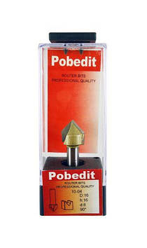 Фреза Pobedit d8 D16 h16 O90 пазова V-подібна (1004 d8 D16-90)