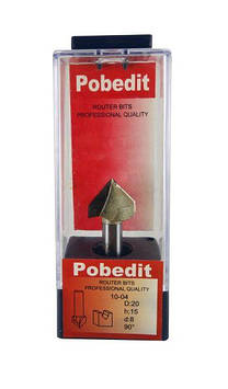 Фреза Pobedit d8 D20 h15 O90 пазова V-подібна (1004 d8 D20-90)