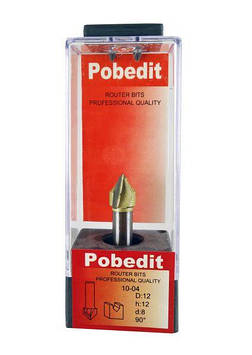 Фреза Pobedit d8 D12 h12 O90 пазова V-подібна (1004 d8 D12-90)