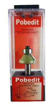 Фреза Pobedit d8 D25 h10.5 крайкова конусна (1022-D25)