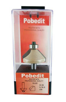 Фреза Pobedit d8 D35 h16.5 крайкова конусна (1022-D35)