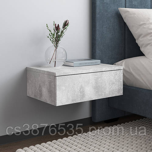 Тумба прикроватная VAYS, в спальню, навесная M-34 Бетон, цена 852.50 ...