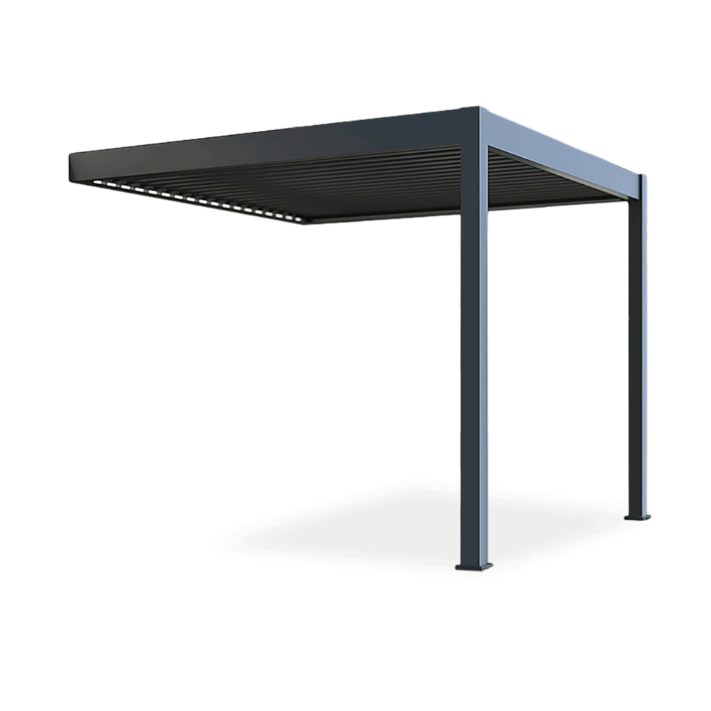 Пергола навіс світлодіодна 3x3 м Elegance Wall Automatic антрацит Gutroof