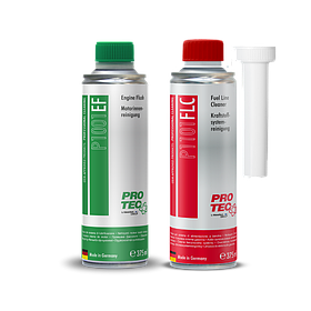 Комплект Pro-Tec для бензинового двигуна - комплексного очищення масляної та паливної систем, P1001+P1101