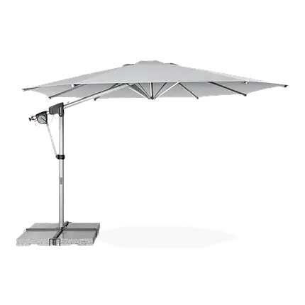 Велика садова парасолька Doppler Protect 400 P світло-сіра, фото 1