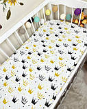 Простирадло байкове на резинці в дитяче ліжечко 120*60 см матеріал байка бавовна, фото 5