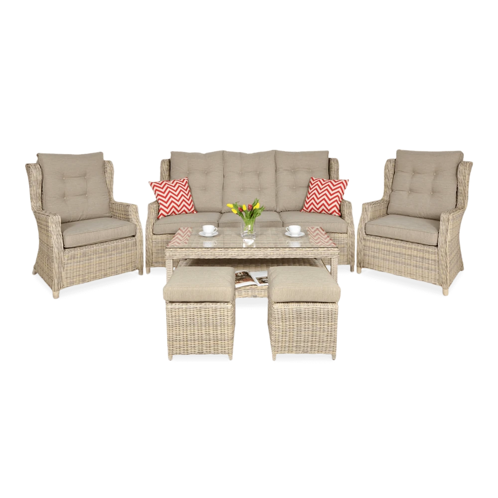 Комплект садовий з техноротангу бежевий Trivento 3 Focus Garden