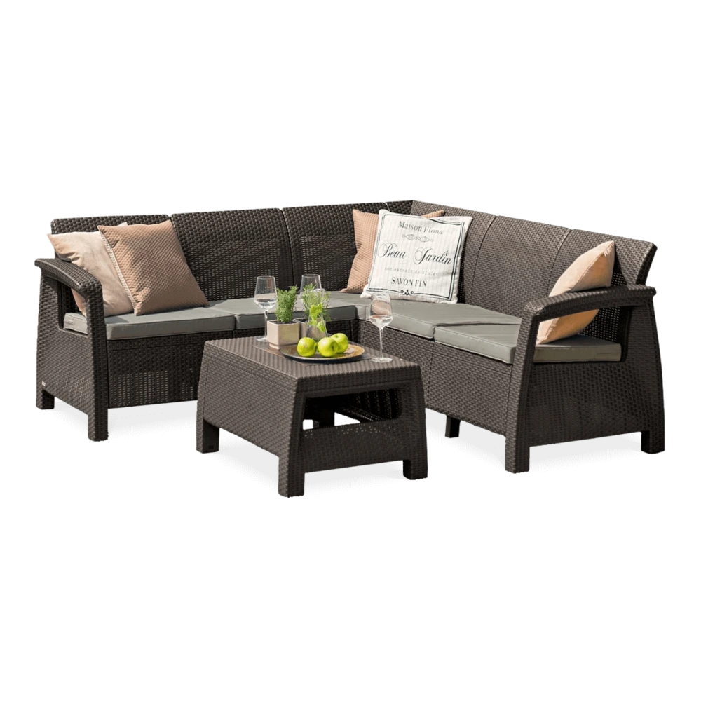 Садовий куточок Keter Corfu Relax Set коричневий