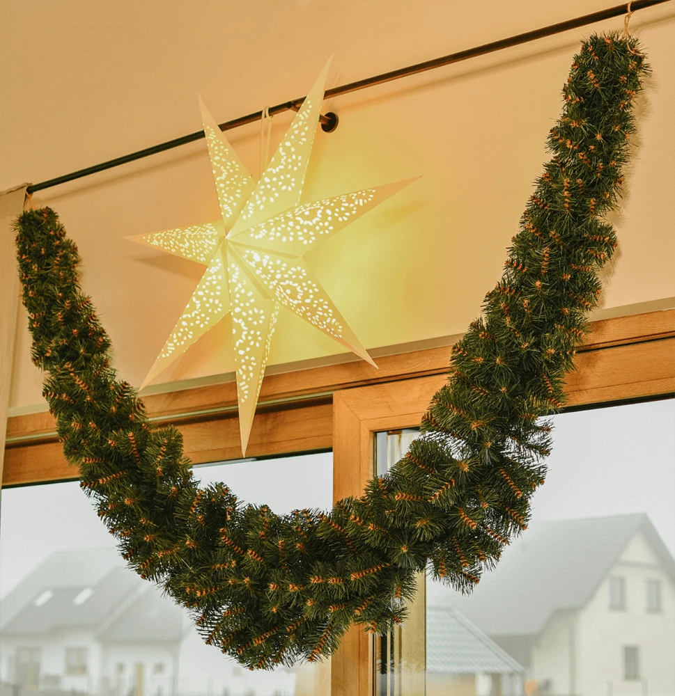 Різдвяна гірлянда з ялини \"Комета\", довжина 400 см, густа - MoodMe