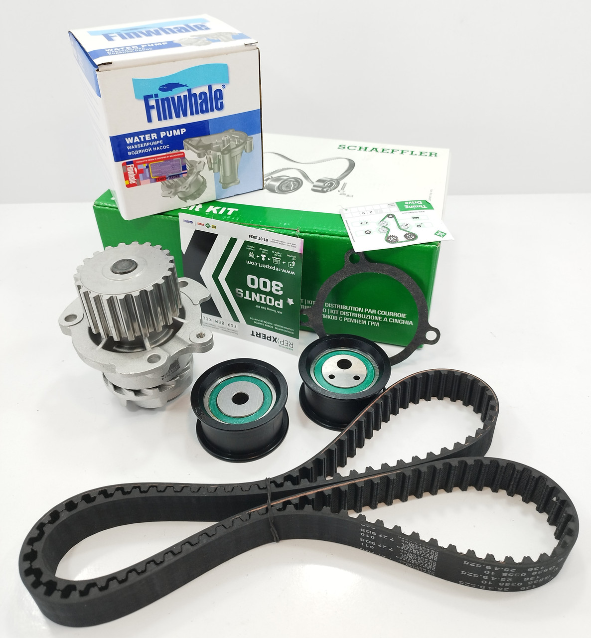 Комплект ременя ГРМ (ремінь + 2 розміри +помпа) ВАЗ 2110-12 INA Німеччина, фото 1