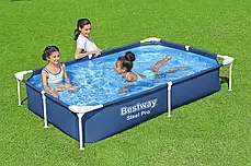 Каркасний садовий басейн Bestway Steel Pro 2,2x1,5x0,43м, фото 3