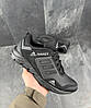 Чоловічі кросівки шкіряні Adidas Terrex Black Взуття Адідас Терекс чорні демісезонні осінні, фото 5