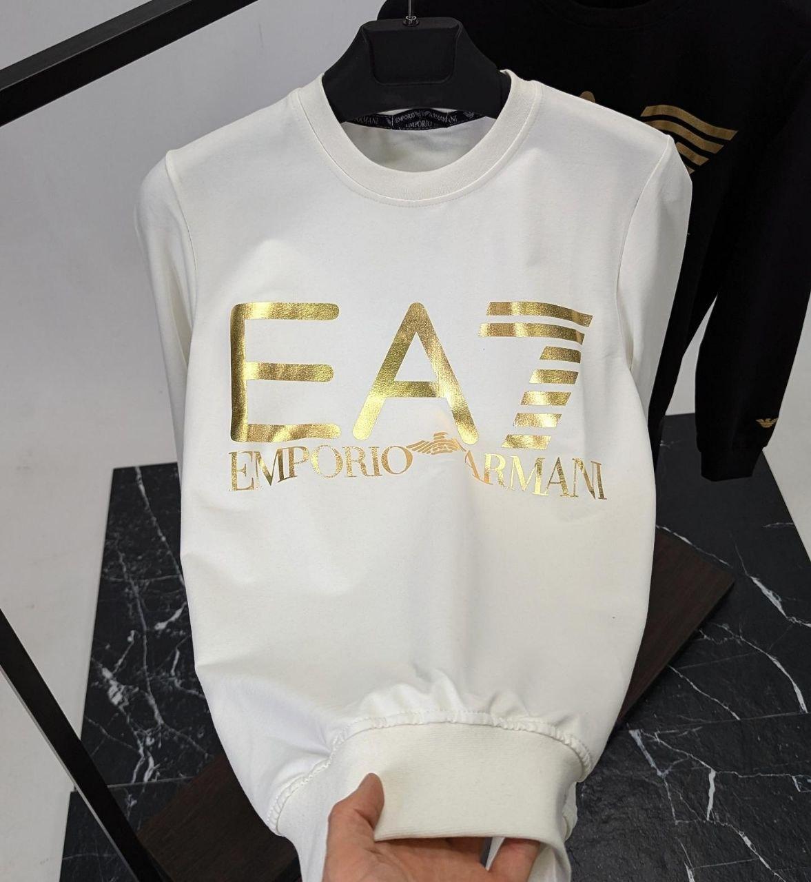 Чоловіча кофта світшот Armani EA7 CK8433 біла, фото 1